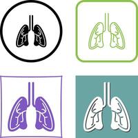 Lungs Icon Design vector