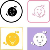 Tongue Out Icon Design vector