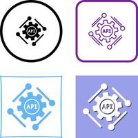 Api Icon Design vector