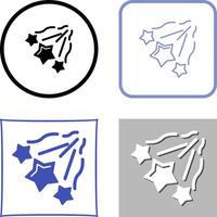 diseño de icono de estrellas fugaces vector