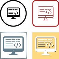 Coding Icon Design vector