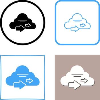 diseño de icono de computación en la nube vector