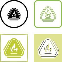Caution Fire Icon Design vector