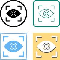 Eye Scan Icon Design vector