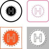 Helipad Icon Design vector