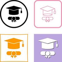 Graduation Hat Icon Design vector