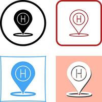 Hotel Location Icon Design vector