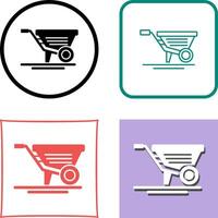 Wheelbarrow Icon Design vector