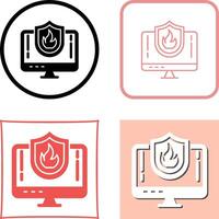 Firewall Icon Design vector