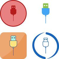 Unique USB Cable Icon Design vector