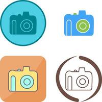 Unique DSLR Camera Icon Design vector