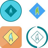 Flammable Material Icon Design vector