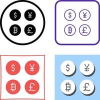 Currency Symbols Icon Design vector