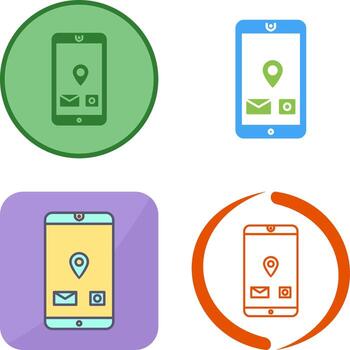 Unique Mobile Applications Icon Design vector