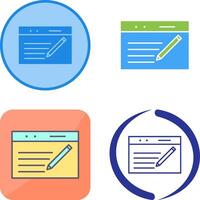 Unique Blogging Service Icon Design vector