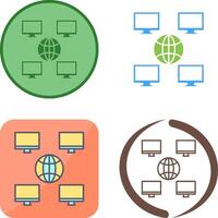 Unique Company Network Icon Design vector