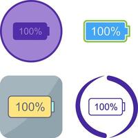 Unique Full Battery Icon Design vector