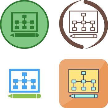 dibujar jerarquía icono diseño vector