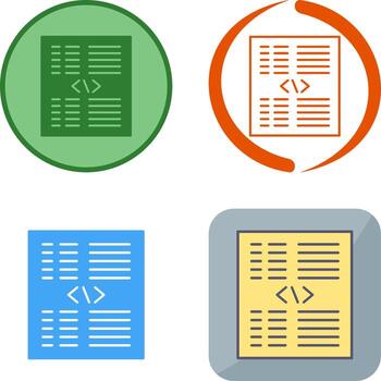 pedazo de código icono diseño vector