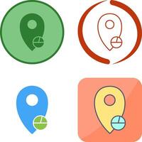 Location Statistics Icon Design vector