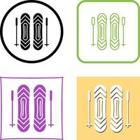 Ski Sticks Icon Design vector
