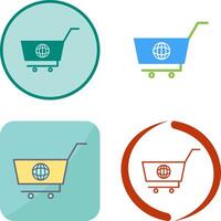 Unique Global Shopping Icon Design vector