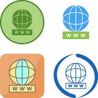 Unique World Wide Web Icon Design vector