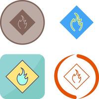 Danger of Flame Icon Design vector