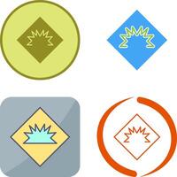 Danger of Welding Flash Icon Design vector