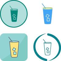 Iced Coffee Icon Design vector