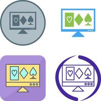 Online Gambling Icon Design vector