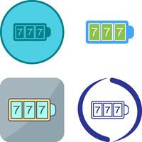 Slot Machine with Sevens Icon Design vector