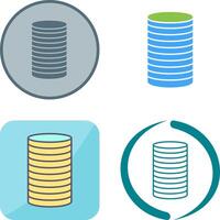 Stack of Coins Icon Design vector