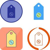 Unique Discount Tag II Icon Design vector
