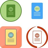 Unique Global Report Icon Design vector