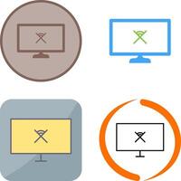 Unique Disconnected Network Icon Design vector