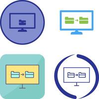 Unique File Sharing Icon Design vector