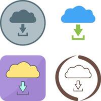 Unique Download from Cloud Icon Design vector