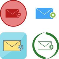 Unique Message Settings Icon Design vector