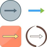 Unique Right Arrow Icon Design vector