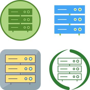 Unique Server Network Icon Design vector