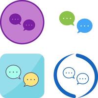 Unique Conversation Bubbles Icon Design vector