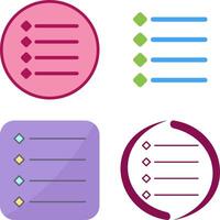 Unique Bulleted list Icon Design vector