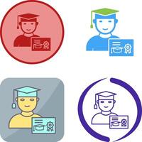 Unique Receiving Degree Icon Design vector