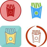 Unique French Fries Icon Design vector