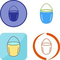 Unique Water Bucket Icon Design vector