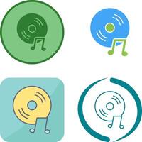 único música discos compactos icono diseño vector