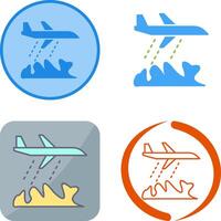 Unique Firefighter Plane Icon Design vector