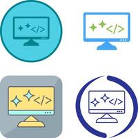 Unique Clean Code Icon Design vector