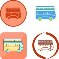 Double Bus Icon Design vector